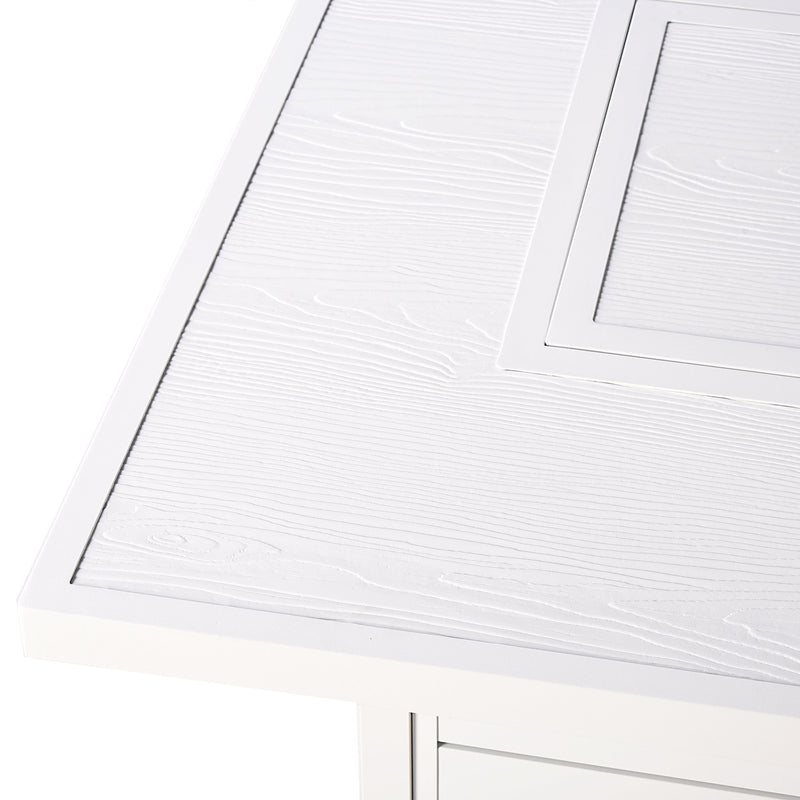 Aluminum 48-in Rectangular Propane Fire Table, Beads, Covers and Lid by Sharicks
