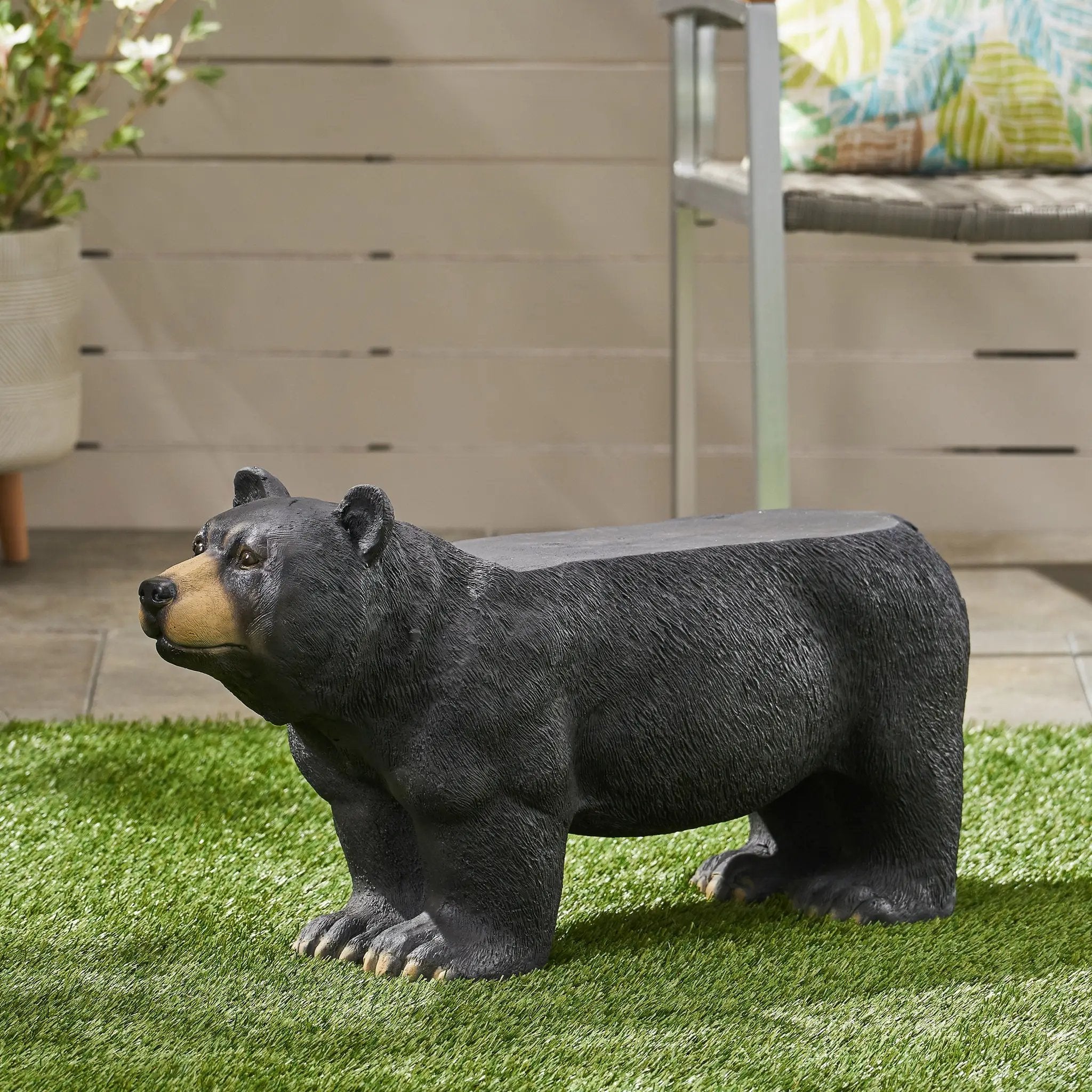 MGO Bear Bench - Concrete Outdoor Bench by HouseOfZazla