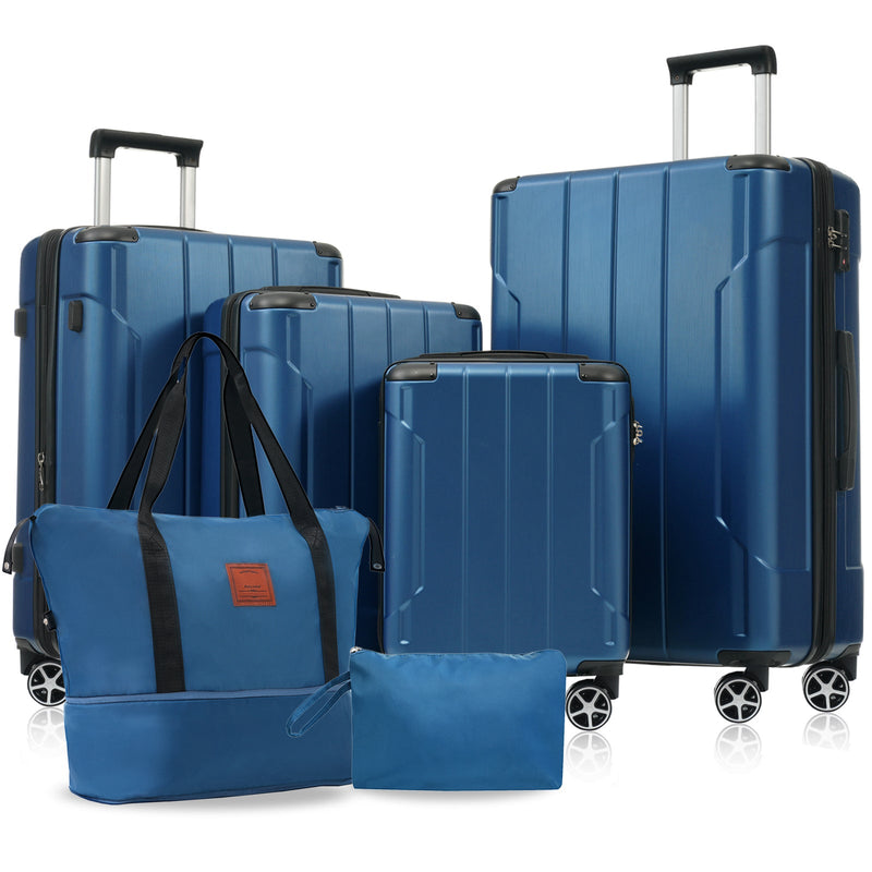 Hardshell 6-Piece Blue Luggage Set, photo 2 of 20