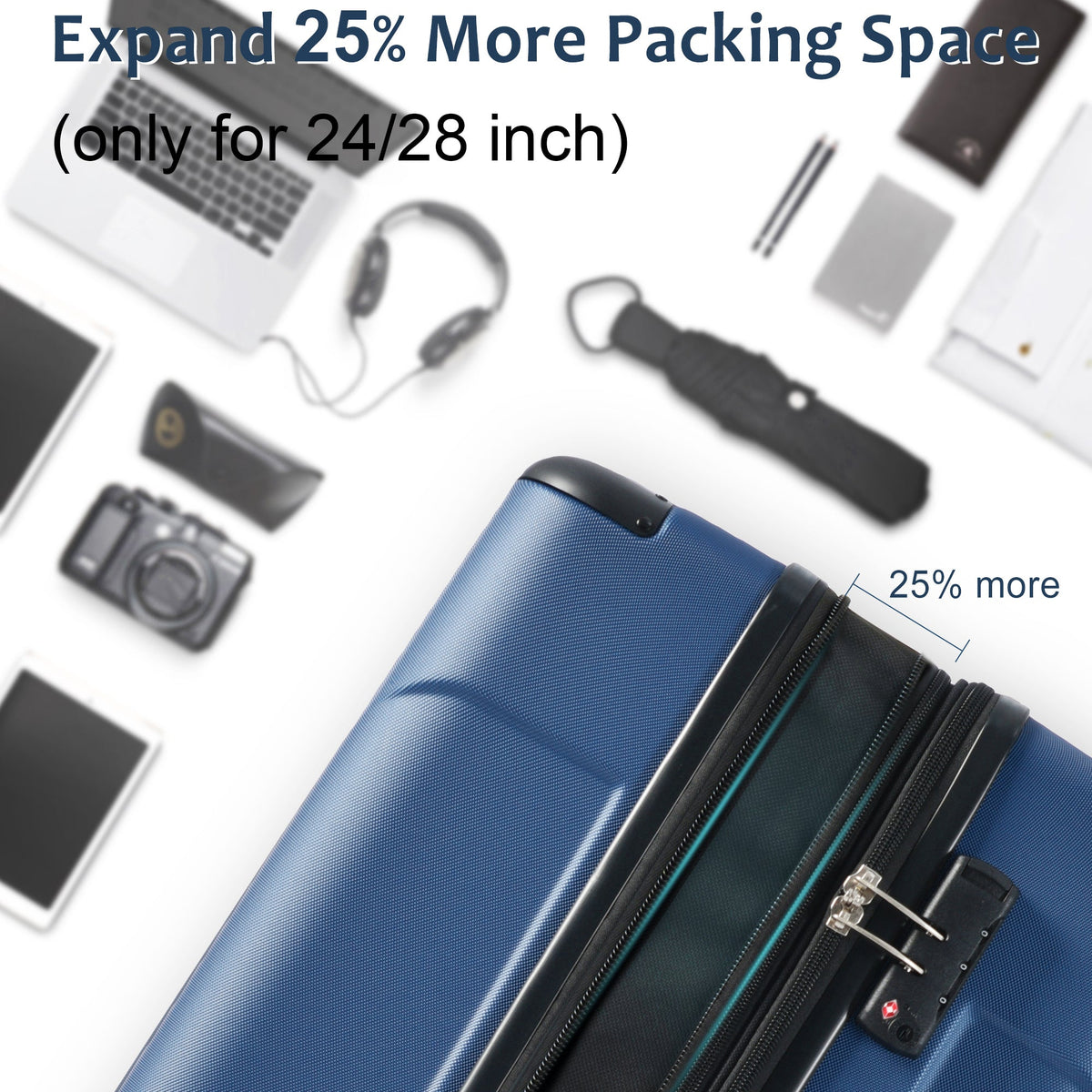 Hardshell 6-Piece Blue Luggage Set, photo 8 of 20