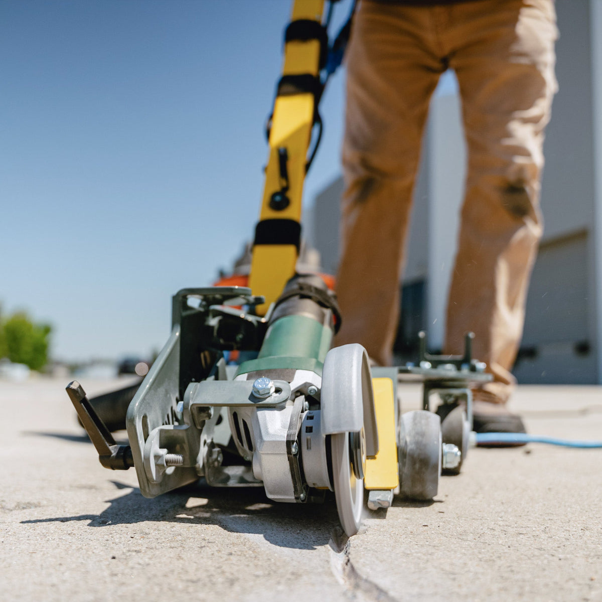Concrete Crack Chaser 4.5" Grinder Epoxy & Concrete Repair Walk Behind, installed in a room