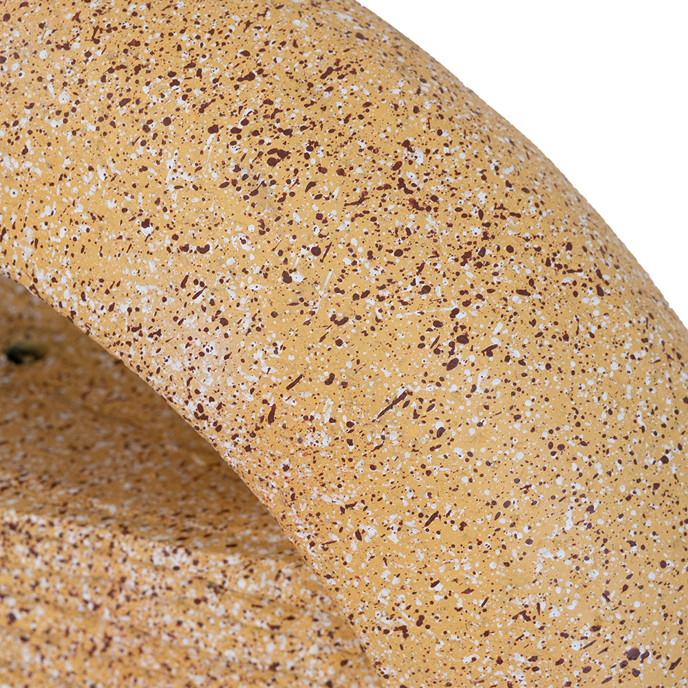 Concrete Modern Outdoor Water Fountain Ring Cream, close-up of the surface