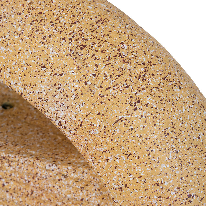 Concrete Modern Outdoor Water Fountain Ring Cream, close-up of the surface