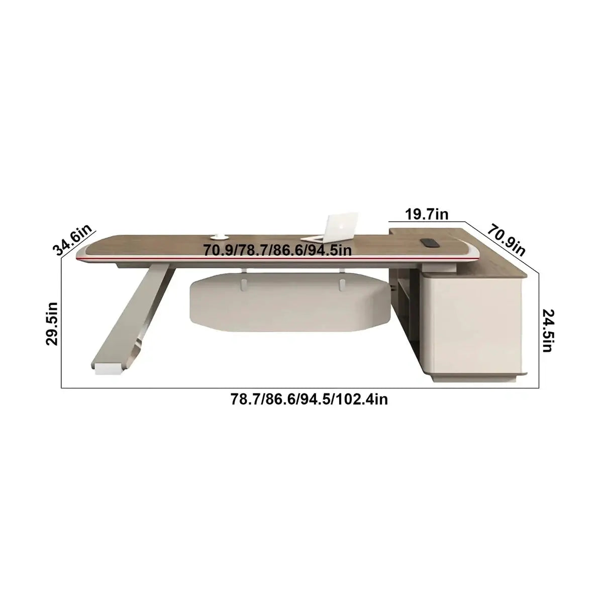 Tiller · Modern Executive L-Shaped Desk by Arc Grove