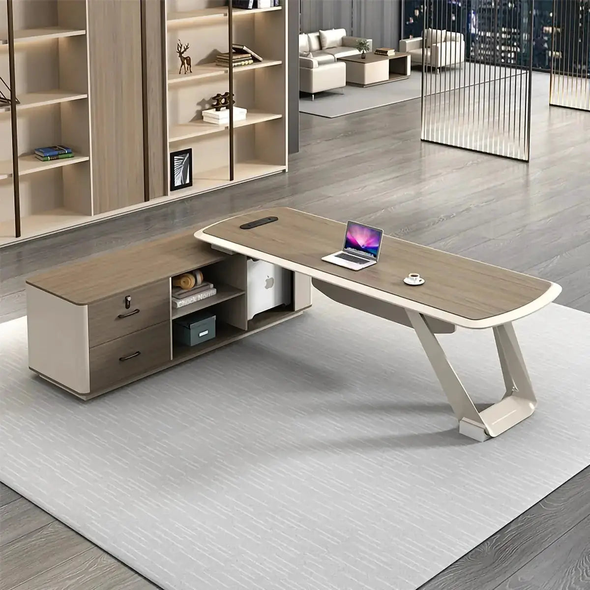 Tiller · Modern Executive L-Shaped Desk by Arc Grove