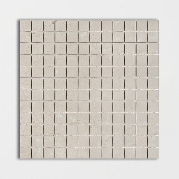 Crema Marfil Polished 1x1 Marble Mosaics 12x12