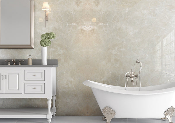 Crema Marfil Polished Marble Slab Random 1 1/4 room scene