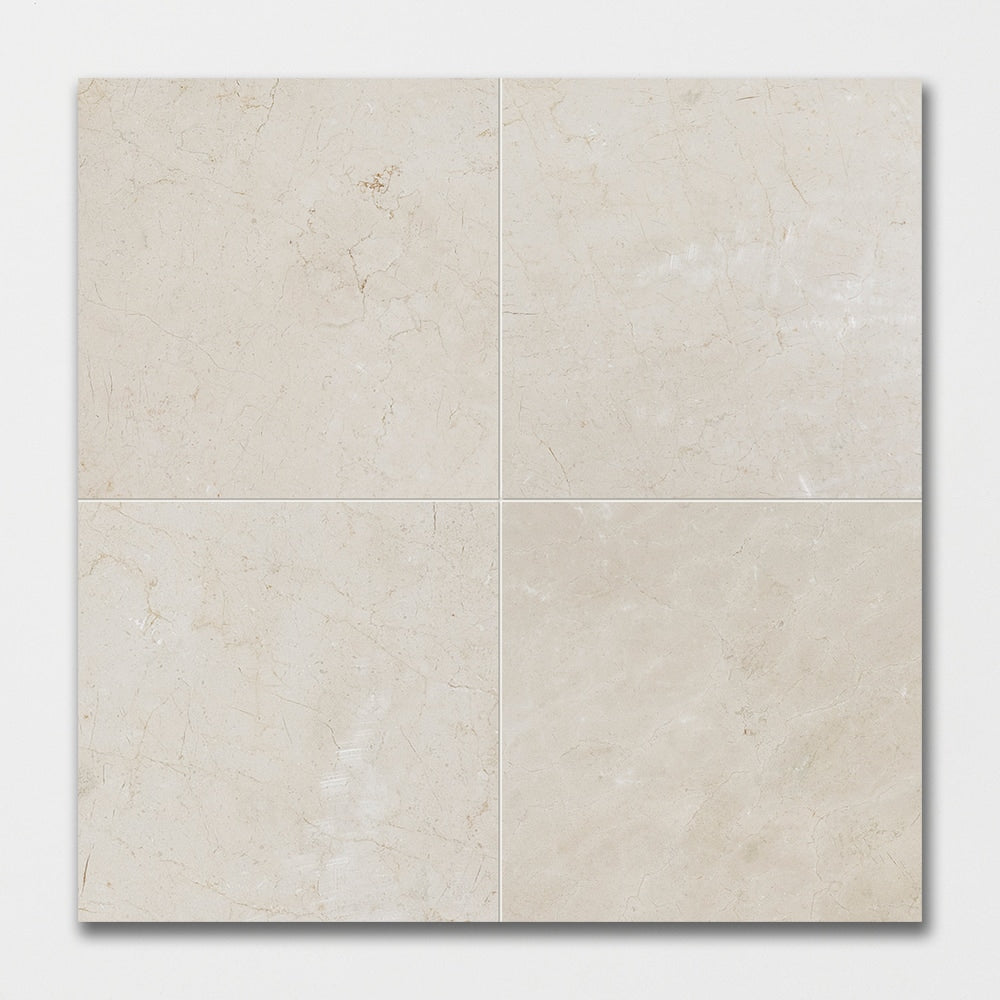 Crema Marfil Polished Marble Tiles 18x18 Marble Polished 18x18 Tiles — 2