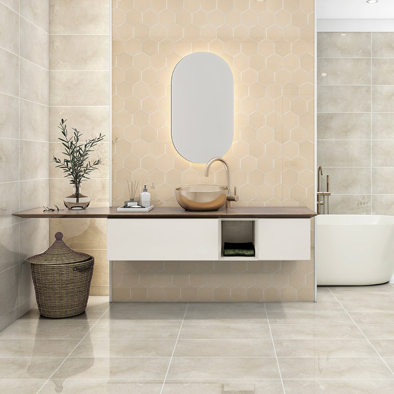 Crema Marfil Polished Marble Tiles 12x24 Marble Polished 12x24 Tiles — 2