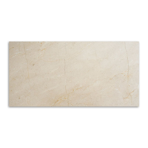 Crema Marfil Polished Marble Tiles 6x12