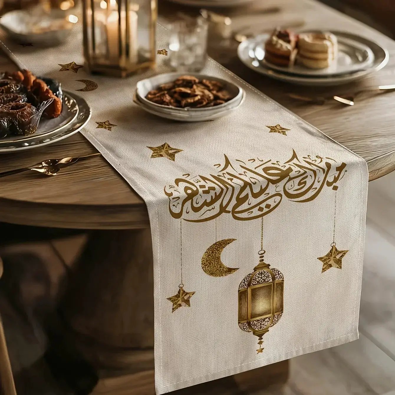 Crescent Table Runner - Islamic Ramadan Decor by House Of Avana