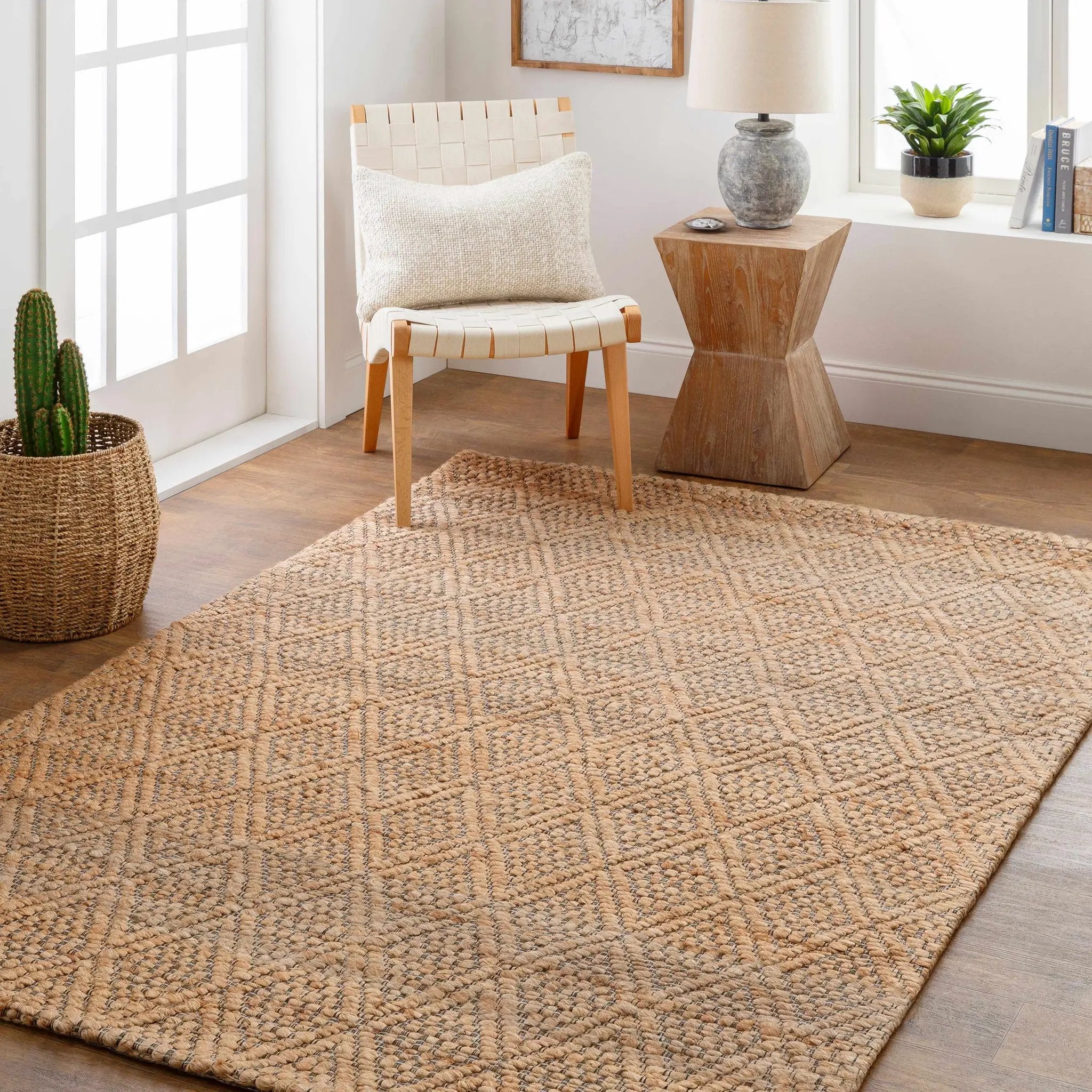 Buwoi Hand Woven Tan Jute Rug - Clearance by Boutique Rugs