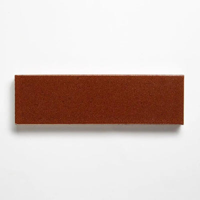 Crimson Leather Subway Glazed Terracotta Tiles 2 1/4x7 9/16