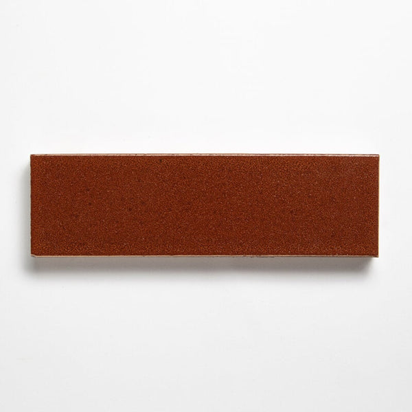 Crimson Leather Subway Glazed Terracotta Tiles 2 1/4x7 9/16