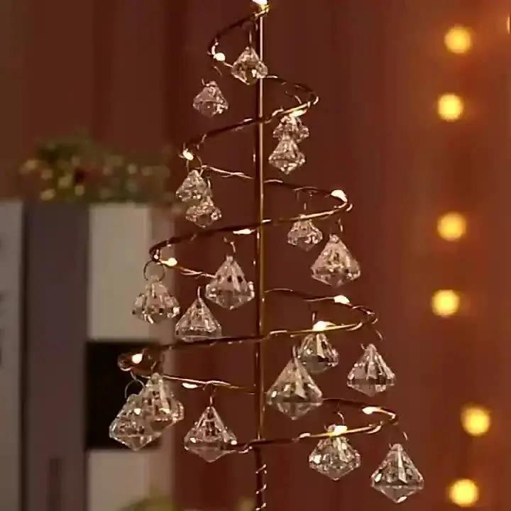 Crystal Diamond Christmas Tree Night Light Large by House Of Avana