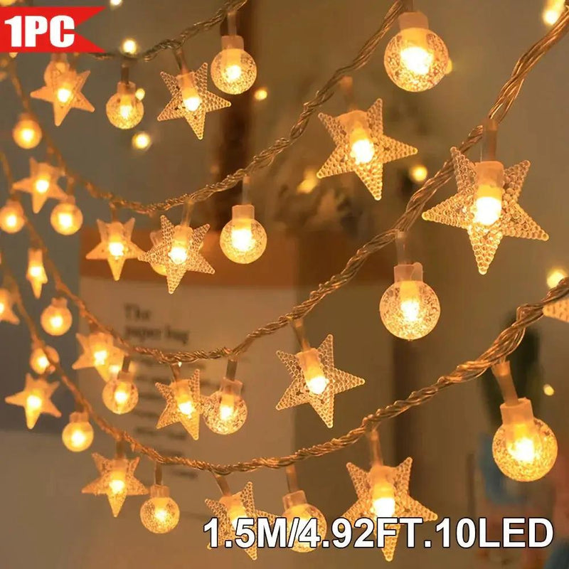 Crystal Glass String Lights with Bubble Balls by House Of Avana