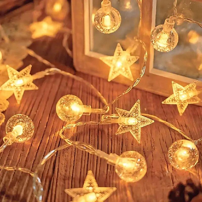 Crystal Glass String Lights with Bubble Balls by House Of Avana