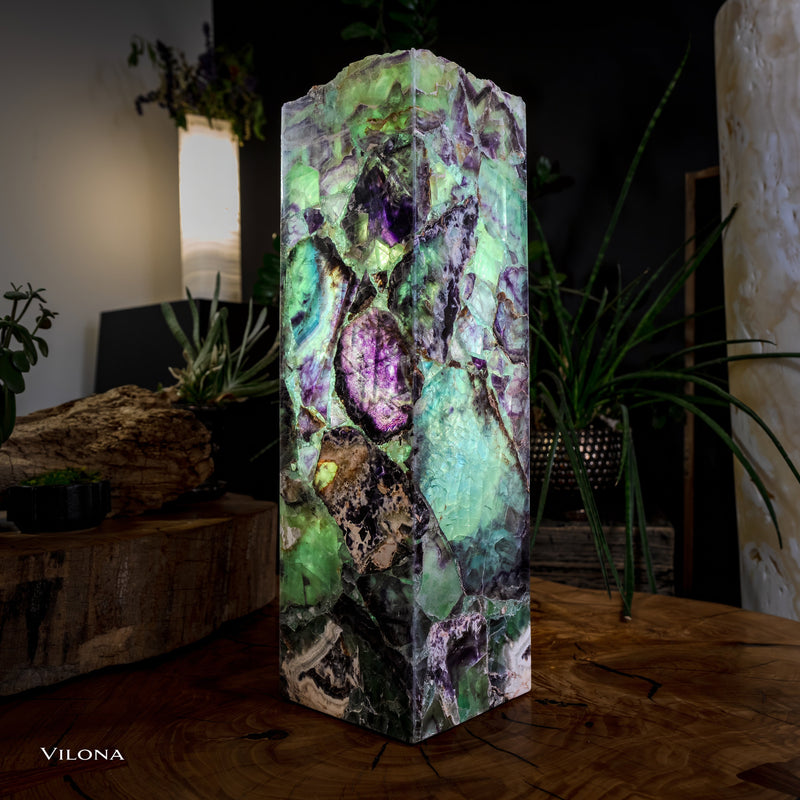 Crystal Lamp (Fluorite Table Lamp #3)