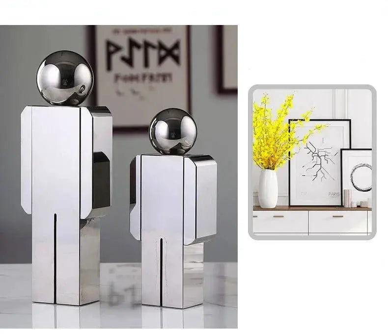 Modern Geometric Human Figurine Sculpture for Home Decor by House Of Avana