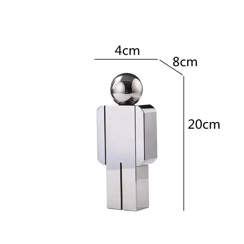 Modern Geometric Human Figurine Sculpture for Home Decor by House Of Avana