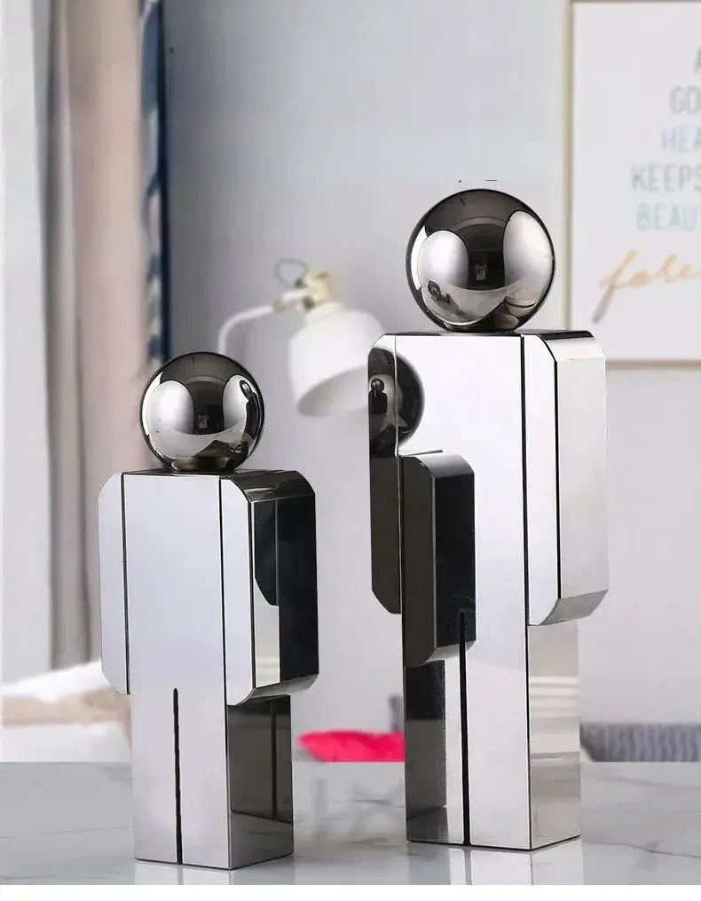 Modern Geometric Human Figurine Sculpture for Home Decor by House Of Avana