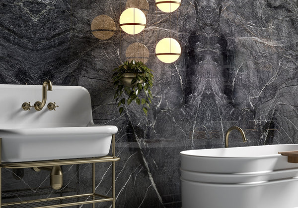 Crytos Polished Quartzite Slab Random room scene