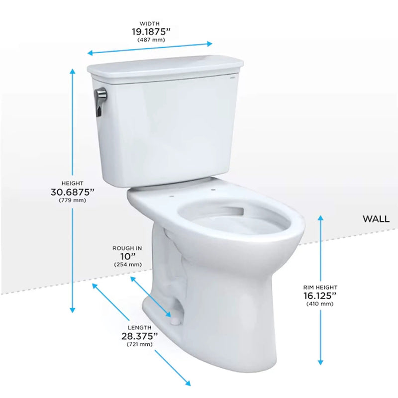 [CST786CEFG.10#01] TOTO Drake 1.28 GPF Transitional Two-Piece Toilet With 10-Inch Rough-In (SAK17064) by SAKSBY WHOLESALE