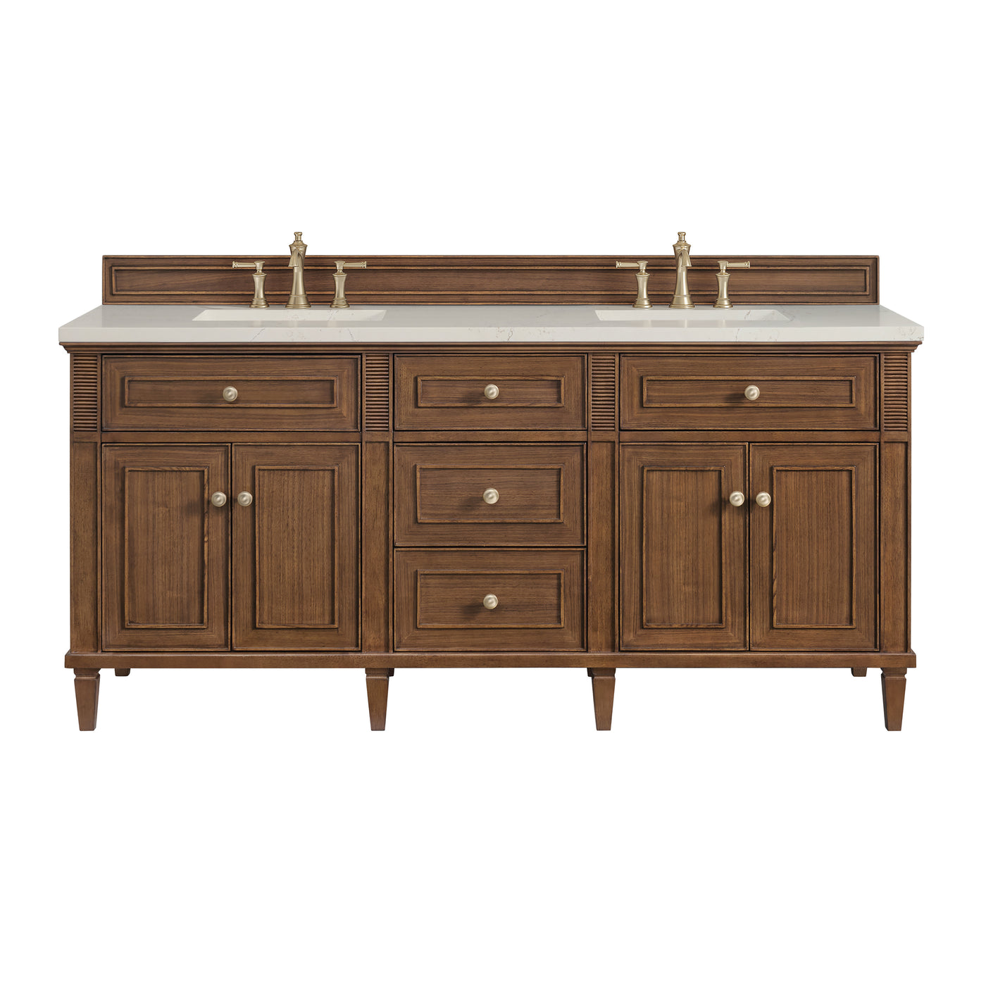 James Martin Lorelai 72" Double Bathroom Vanity, Mid-Century Walnut by James Martin