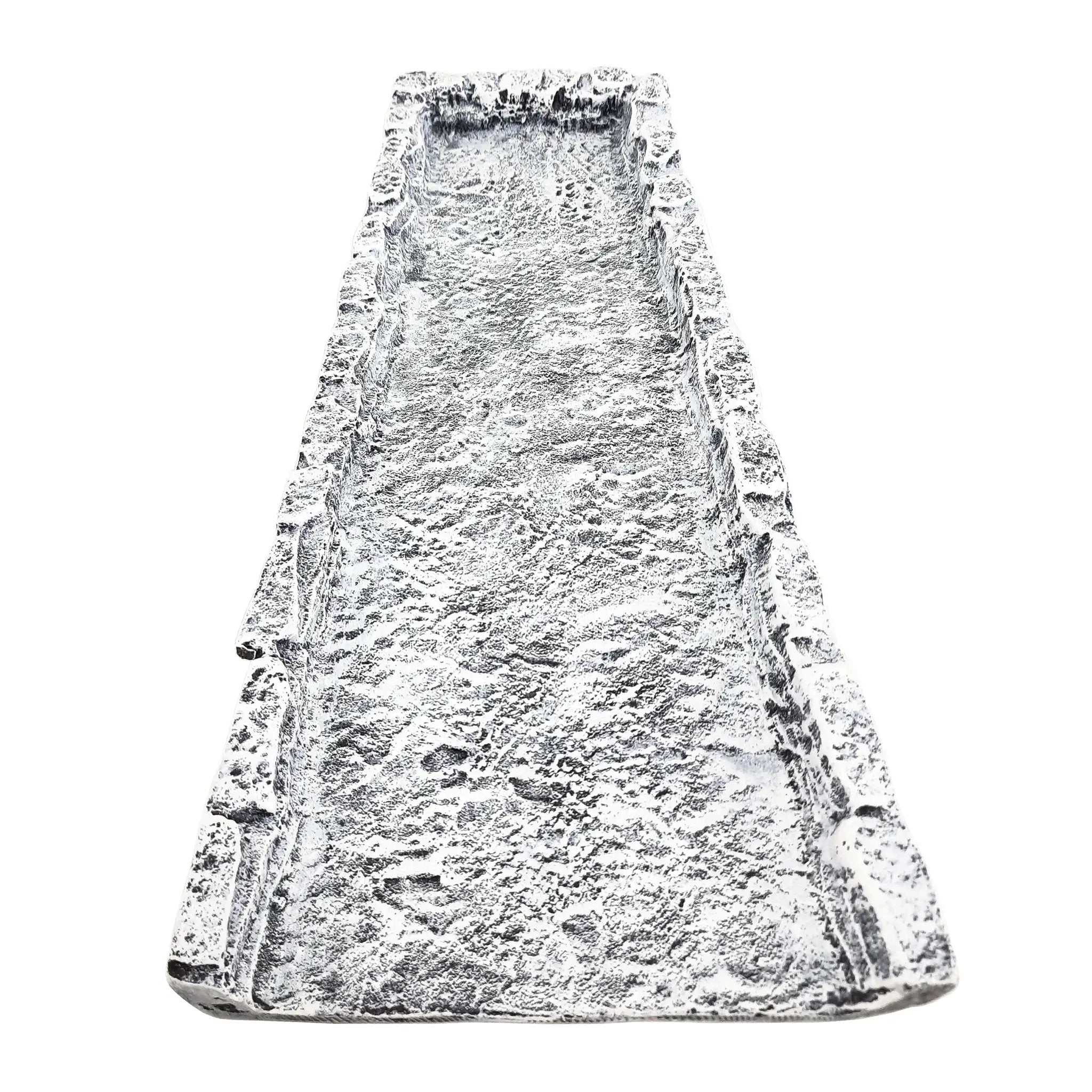White Stone Rock 24-in Cast Aluminum Downspout Gutter Splash Block by Sharicks