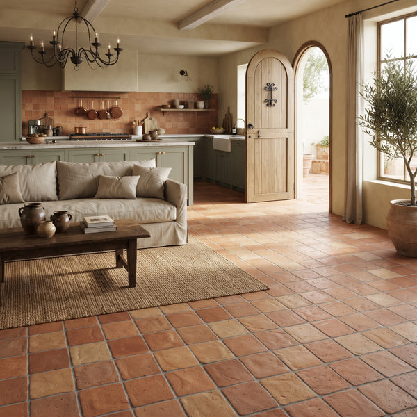 Cuadrado Natural Square Terracotta Tiles 6x6
