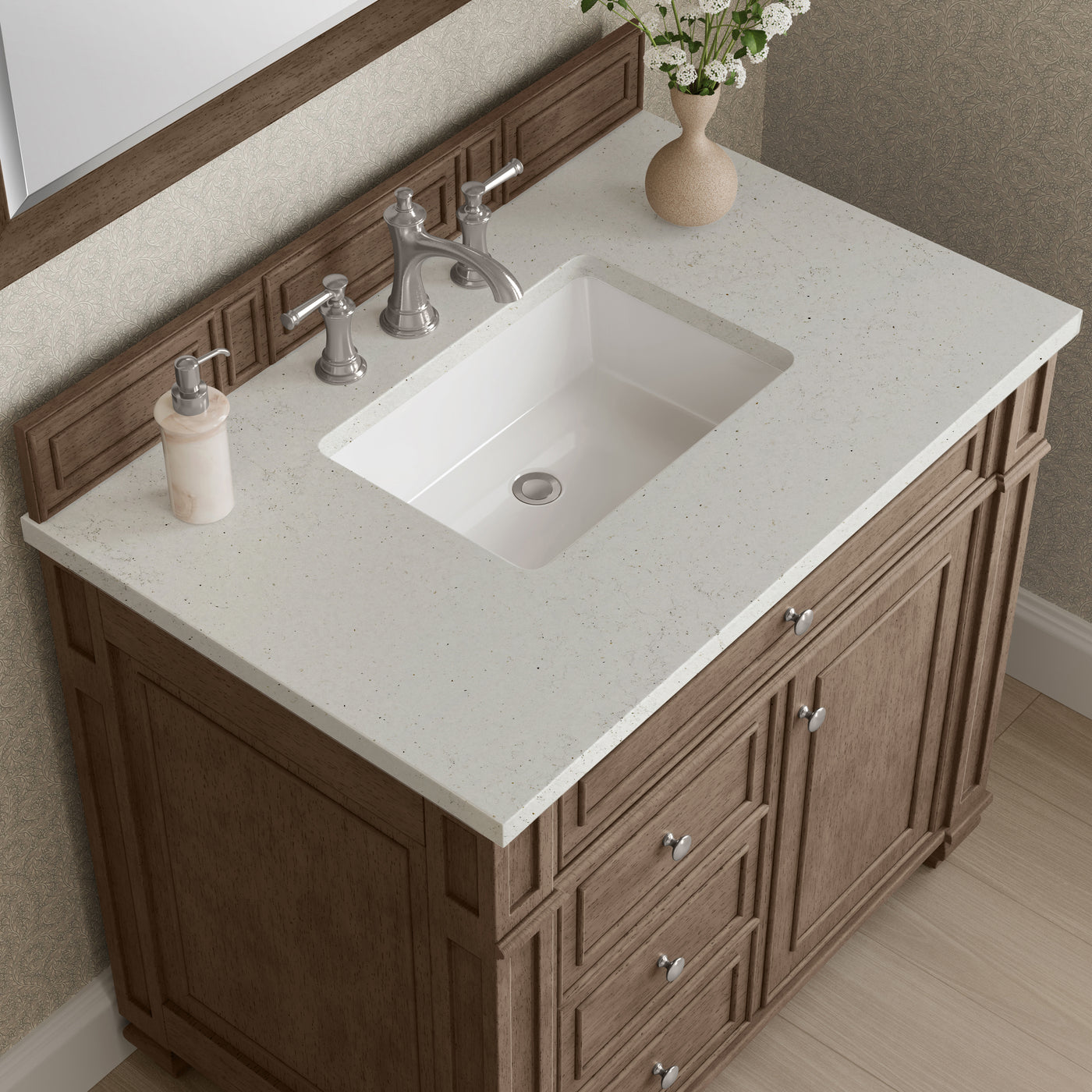 James Martin Bristol 36" Single Bathroom Vanity, Whitewashed Walnut, view 20
