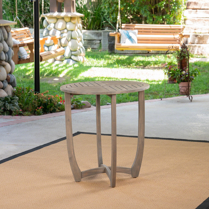 Hermosa 27.5'' Circular Wood Table, photo 3 of 10