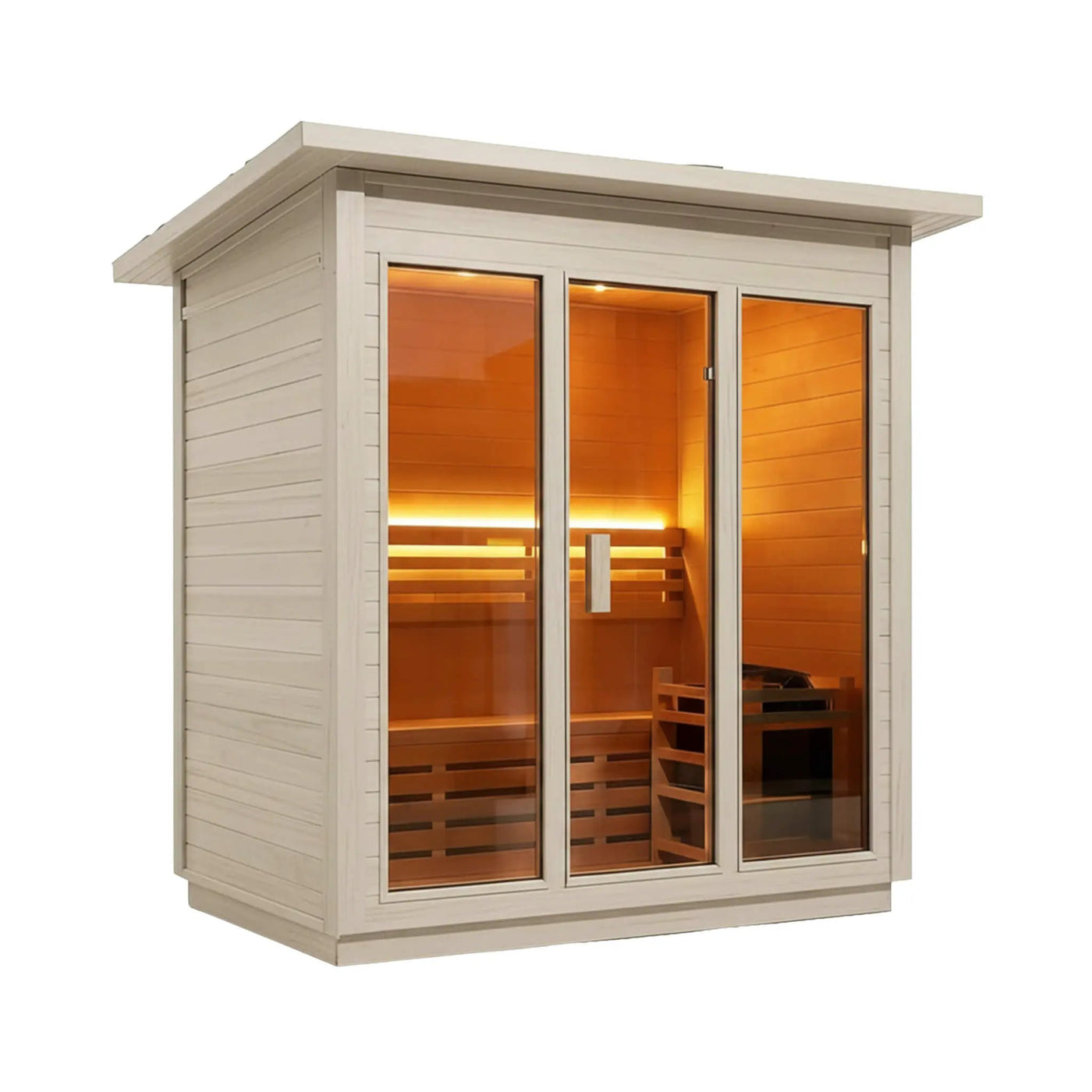 Custom 8-Person Luxury Spruce Outdoor Steam Sauna With Heater And Stones [Made-To-Order] (SAK51642) by SAKSBY WHOLESALE