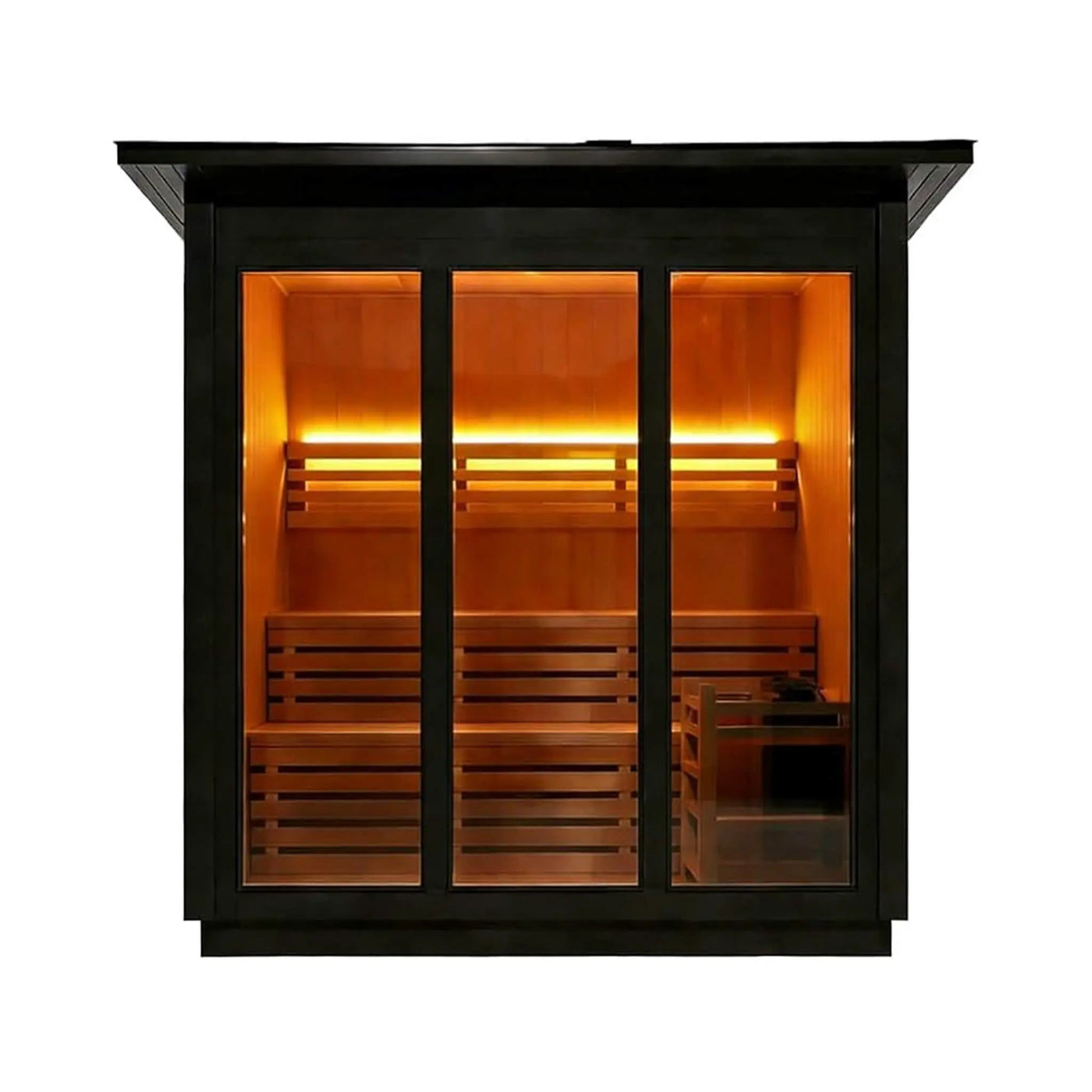 Custom 6-Person Luxury Spruce Outdoor Steam Sauna With Heater And Stones [Made-To-Order] (SAK20378) by SAKSBY WHOLESALE