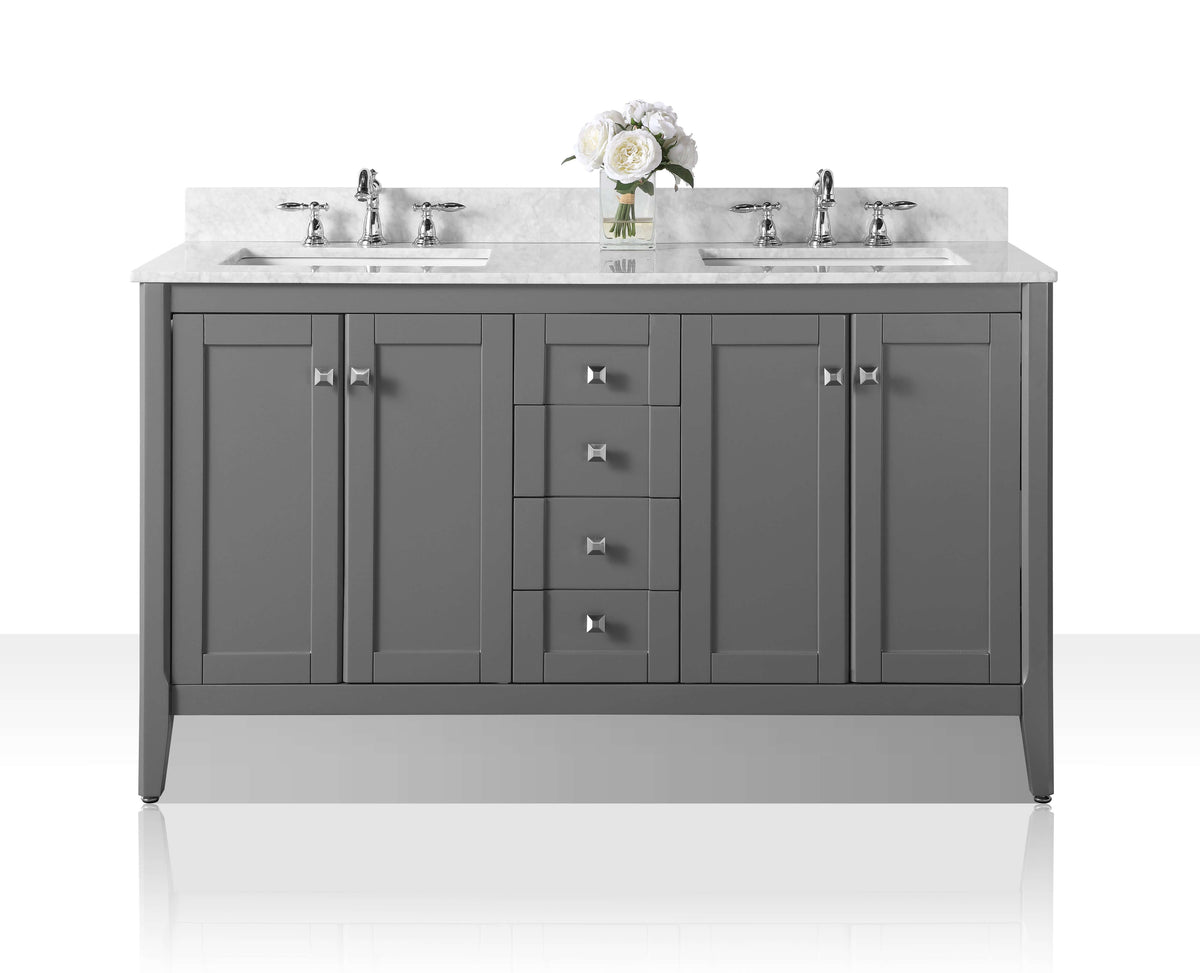 Shelton Bathroom Vanity with Sink and Carrara White Marble Top Cabinet Set, photo 21 of 27