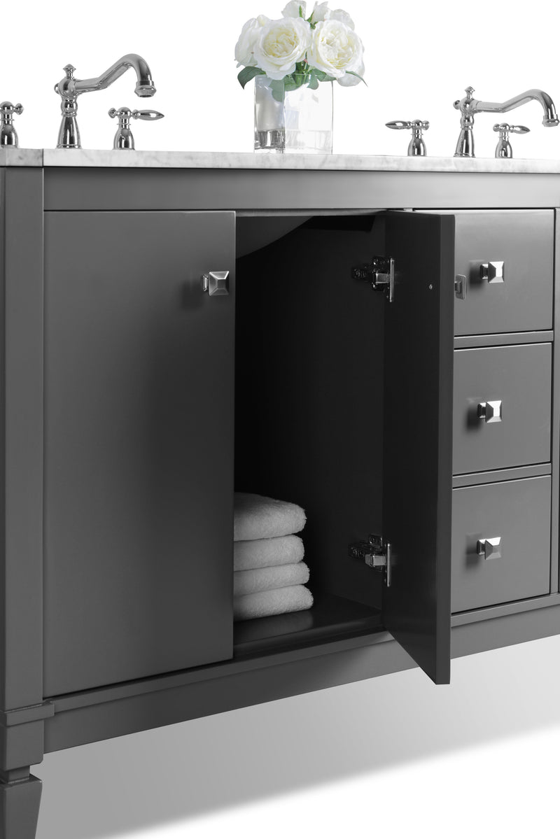 Kayleigh Bathroom Vanity with Sink and Carrara White Marble Top Cabinet Set by Ancerre Designs