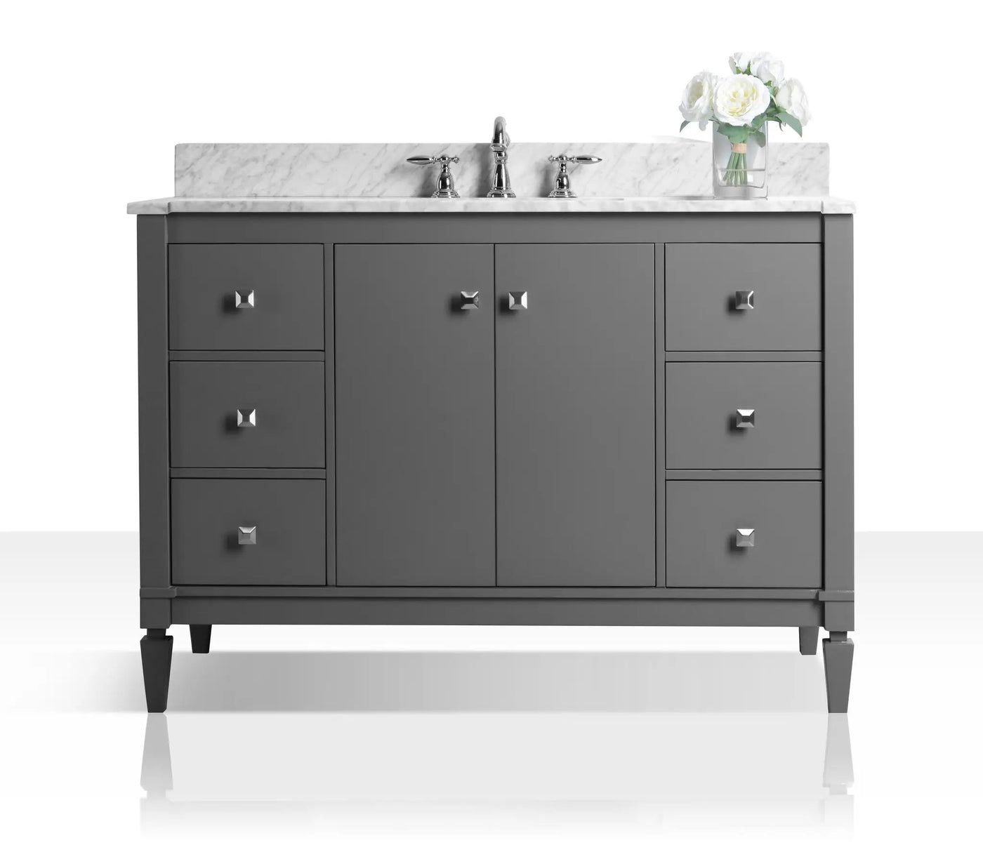 Kayleigh Bathroom Vanity with Sink and Carrara White Marble Top Cabinet Set by Ancerre Designs