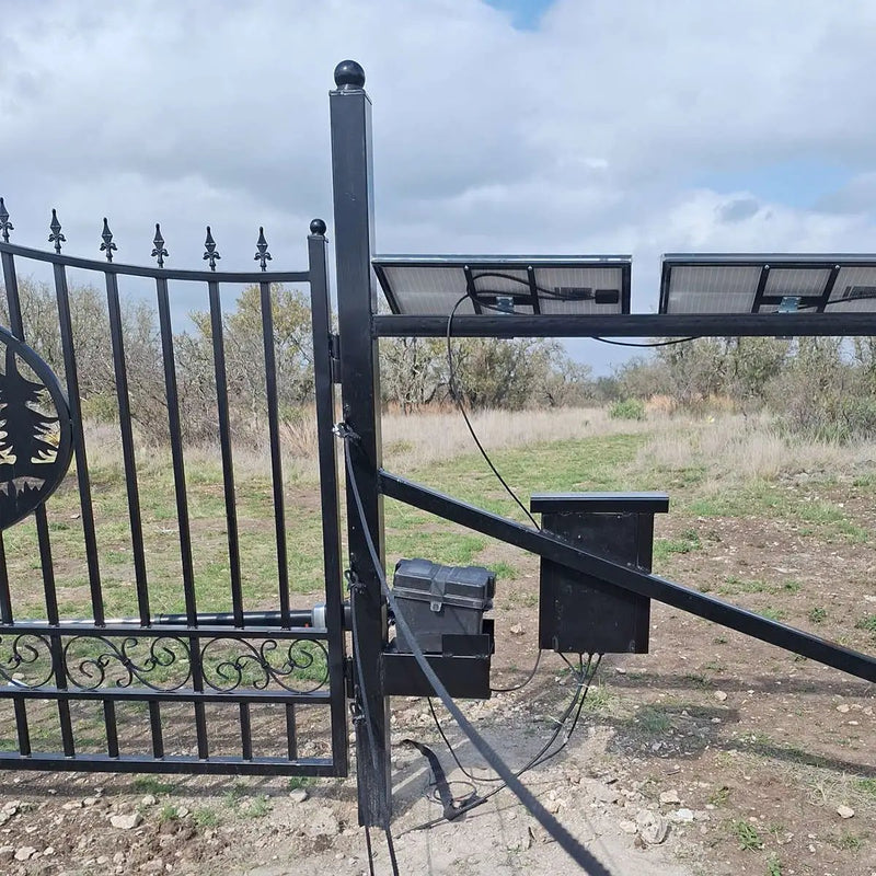 20x8 ft Steel Dual Swing Driveway Gate by Chery Industrial
