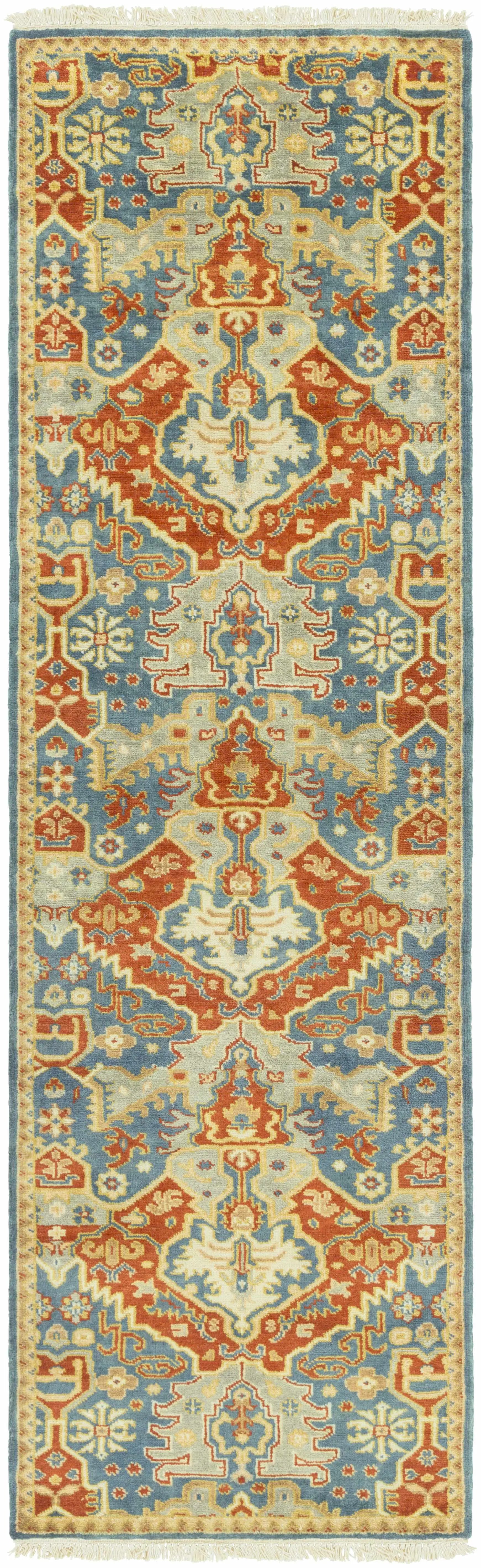 Cutler Cream/Orange Wool Runner Rug - Clearance by Boutique Rugs
