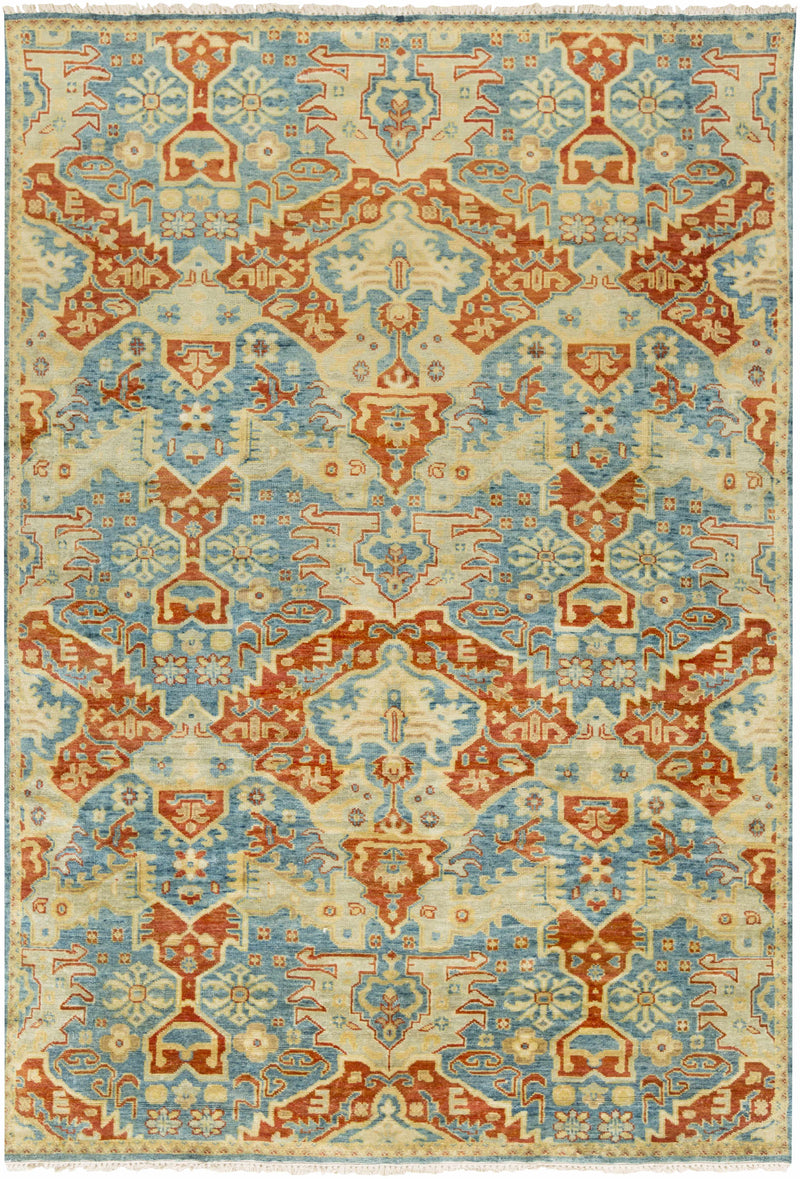 Cutler Cream/Orange Wool Runner Rug - Clearance by Boutique Rugs
