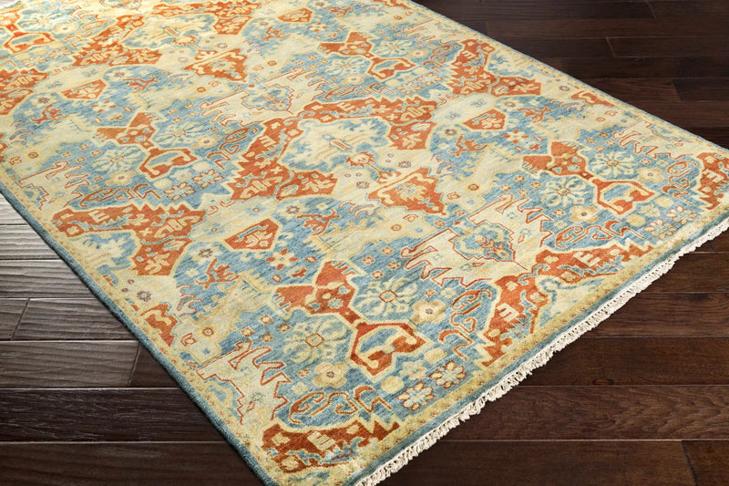 Cutler Cream/Orange Wool Runner Rug - Clearance by Boutique Rugs