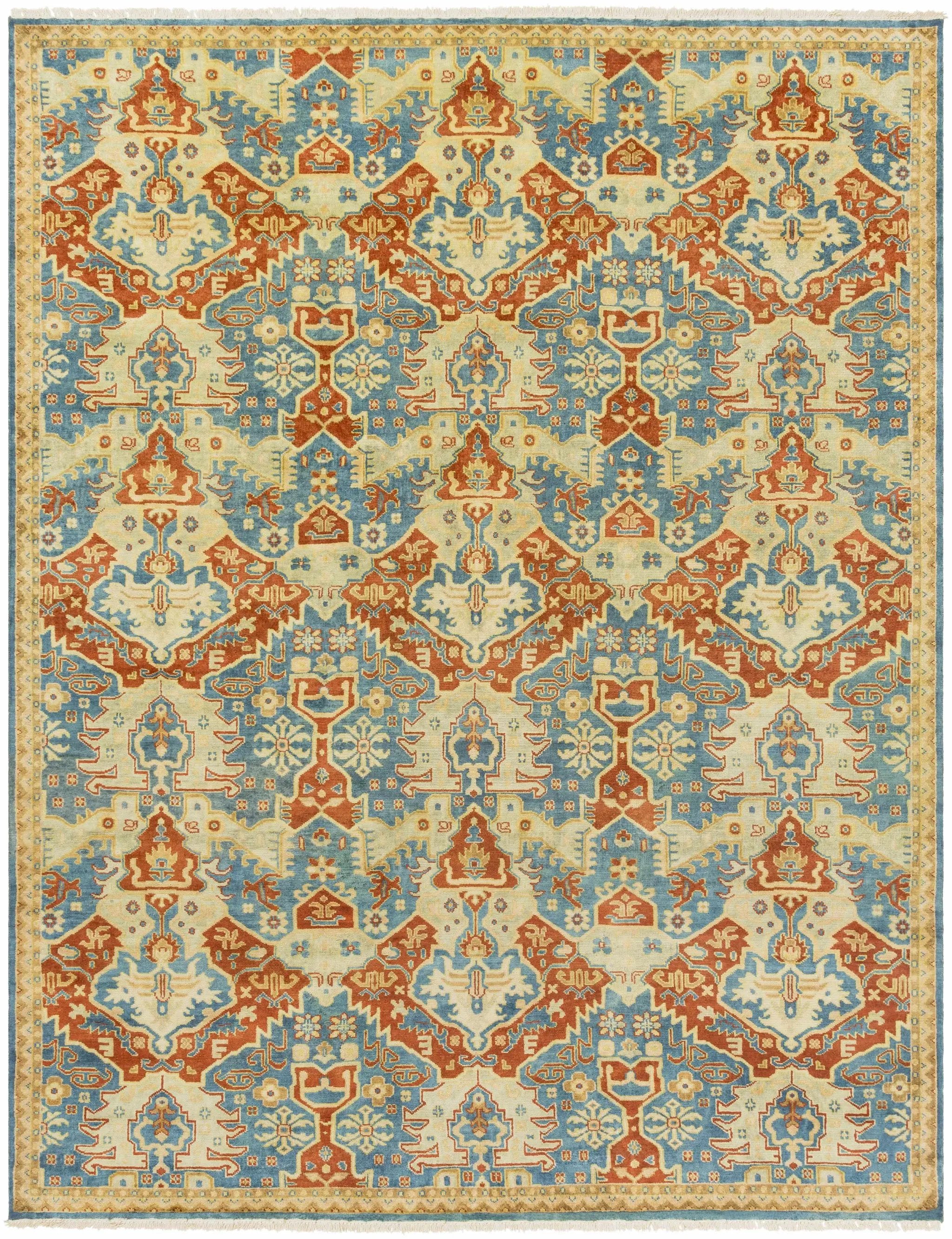 Cutler Cream/Orange Wool Runner Rug - Clearance by Boutique Rugs