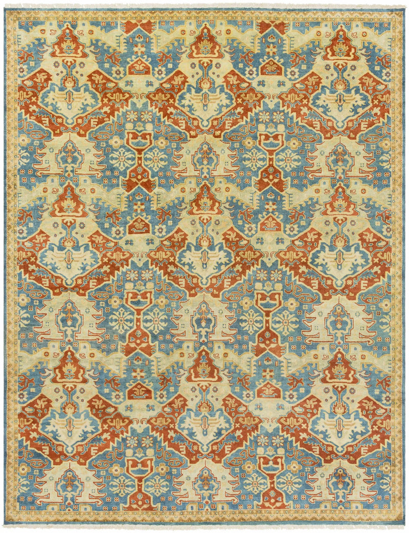 Cutler Cream/Orange Wool Runner Rug - Clearance by Boutique Rugs