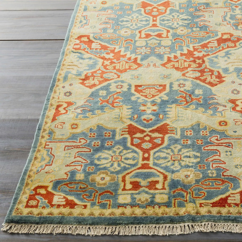 Cutler Cream/Orange Wool Runner Rug - Clearance by Boutique Rugs