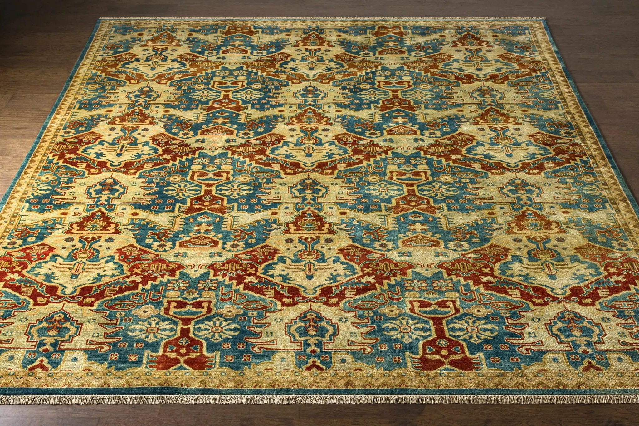 Cutler Cream/Orange Wool Runner Rug - Clearance by Boutique Rugs