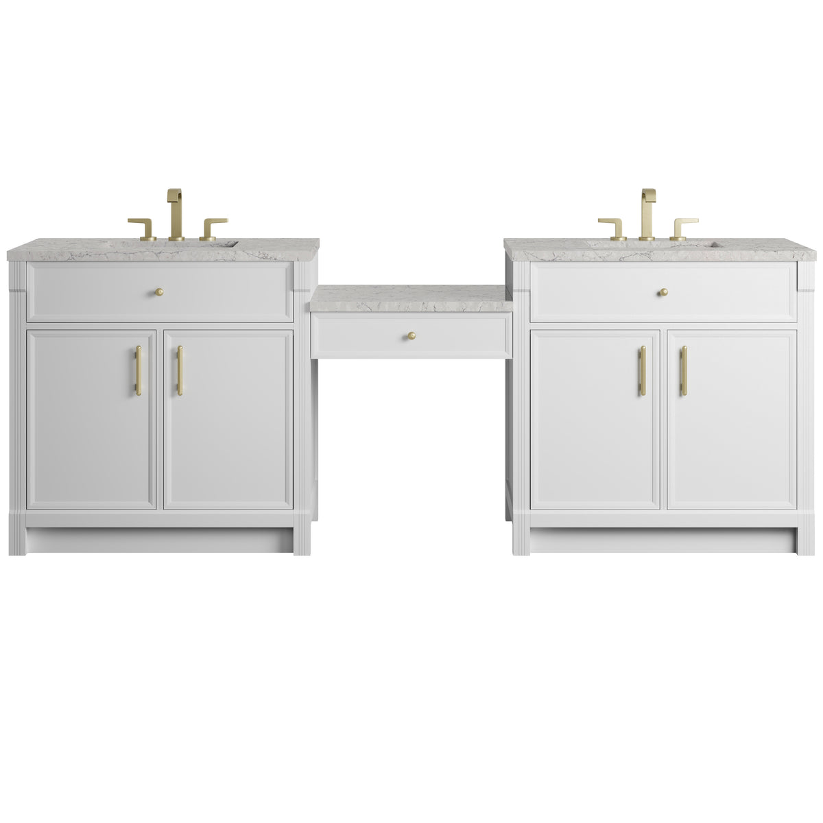 James Martin Bellshire 96" Double Bathroom Vanity, Bright White, view 31