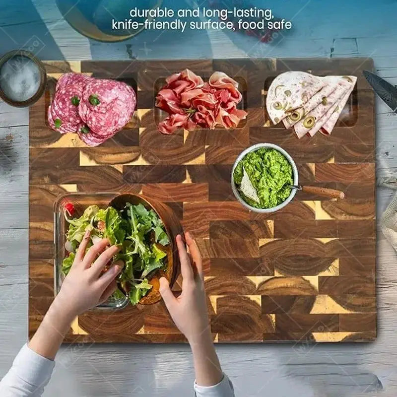 Cutting Board - Double-sided Wooden Acacia Large by House Of Avana