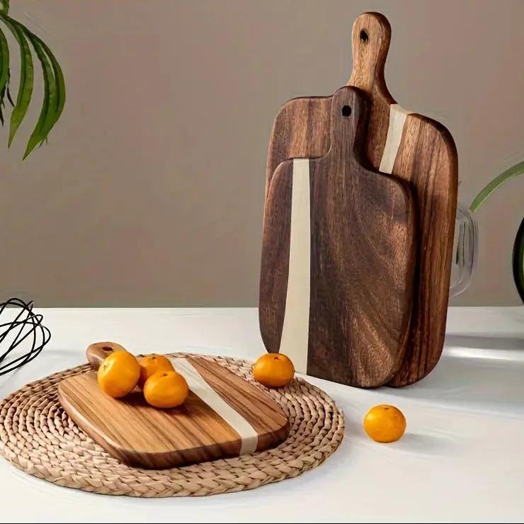 Cutting Board - Non-Porous Acacia Wood with Handle by House Of Avana