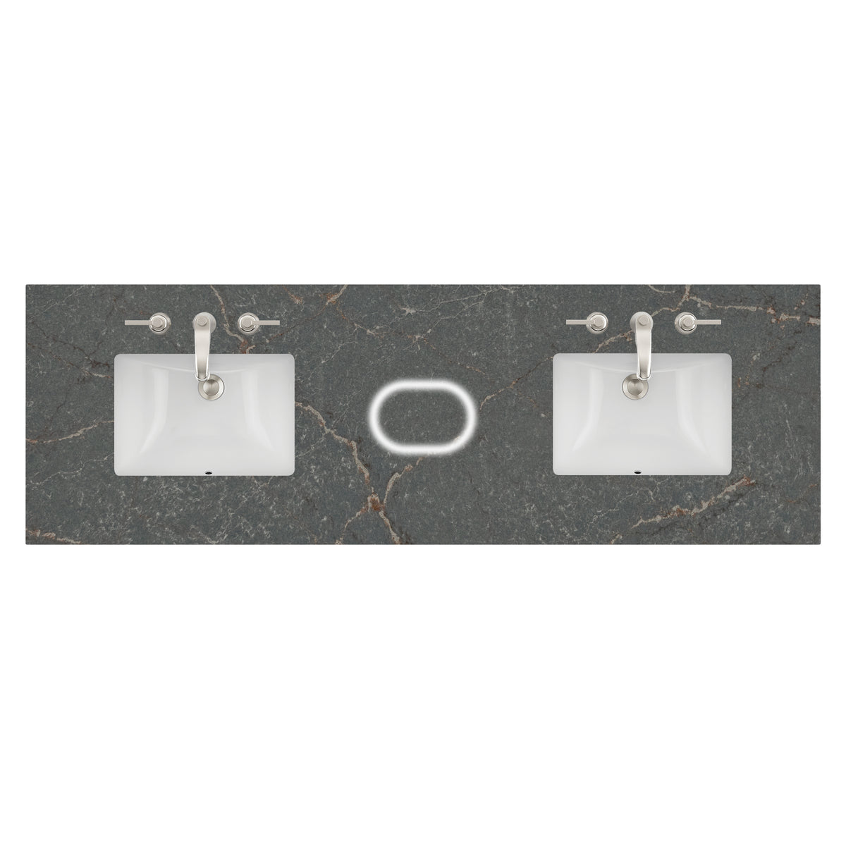 James Martin 72" Double Vanity Top with Parisien Bleu (Silestone, FreePower) countertop