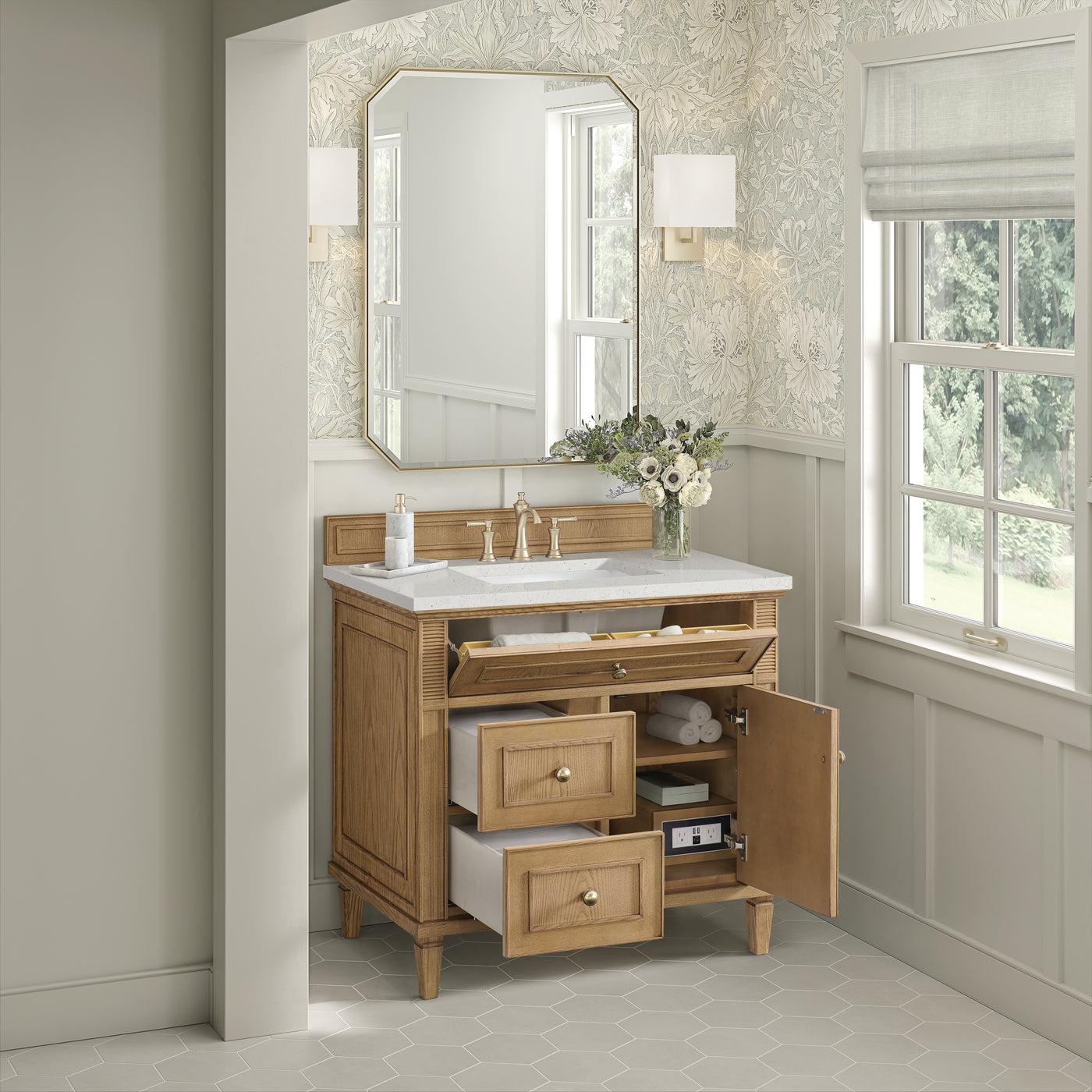 James Martin Lorelai 36" Single Bathroom Vanity, Light Natural Oak, view 27